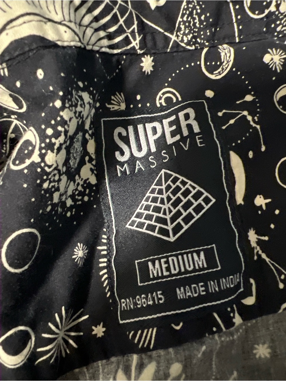 Super Massive Celestial Zodiac Button-Up Shirt | Size Medium - Picture 3 of 4